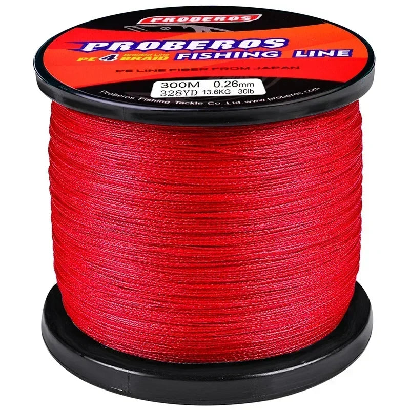 Fishing Line 300M, Durable Dyneema Material, Grey/Yellow/Blue/Green/Red, for Sea Fishing and Rock Fishing Main Line