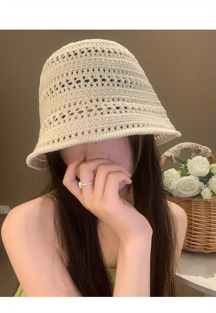 Women's Fashion Fisherman Hat, Breathable Summer Wide Brim Bucket Hat, UV Protection Sun Hat for Beach Travel Camping Hiking