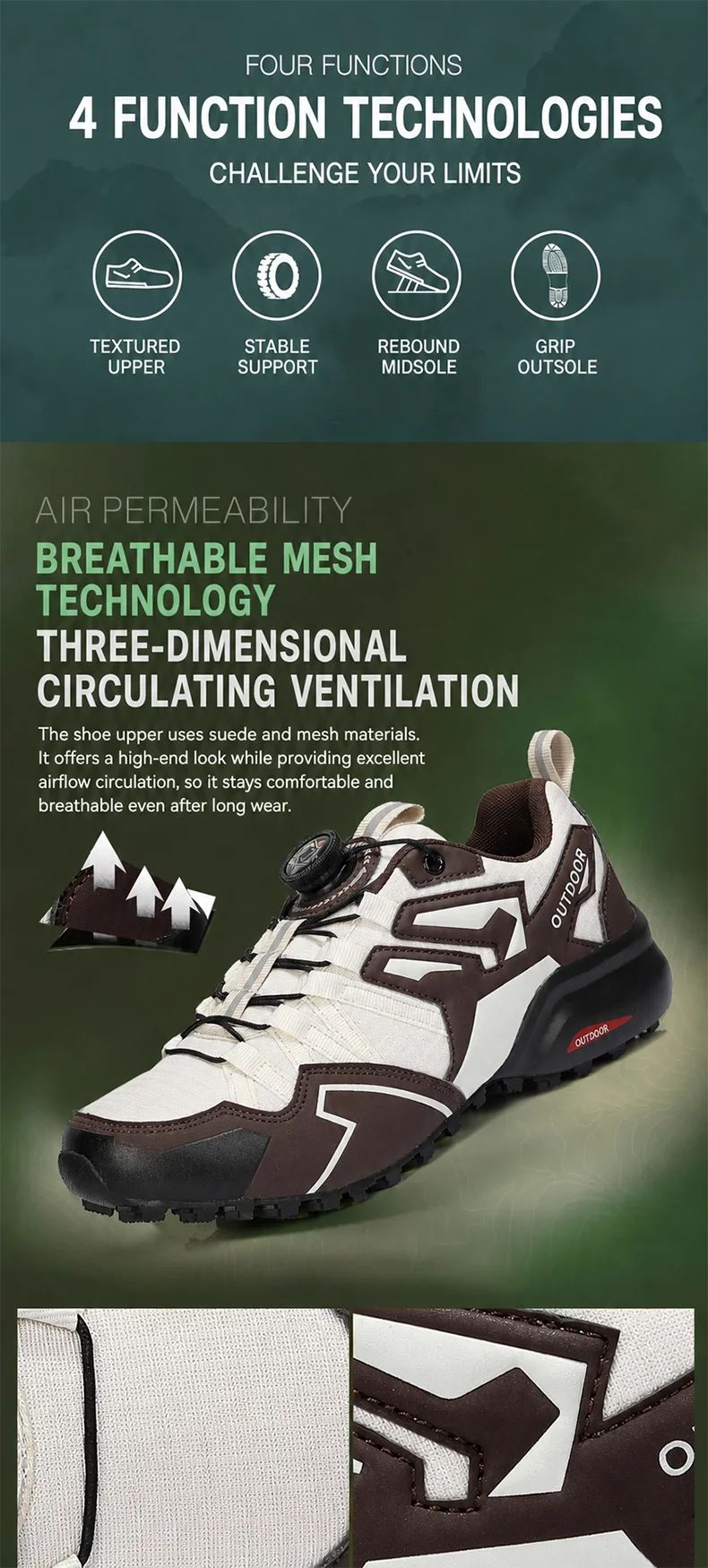 Anti-Slip & Wear-Resistant Hiking Boots for Men Women – Ideal for Mountaineering, Camping & Cycling with Superior Traction