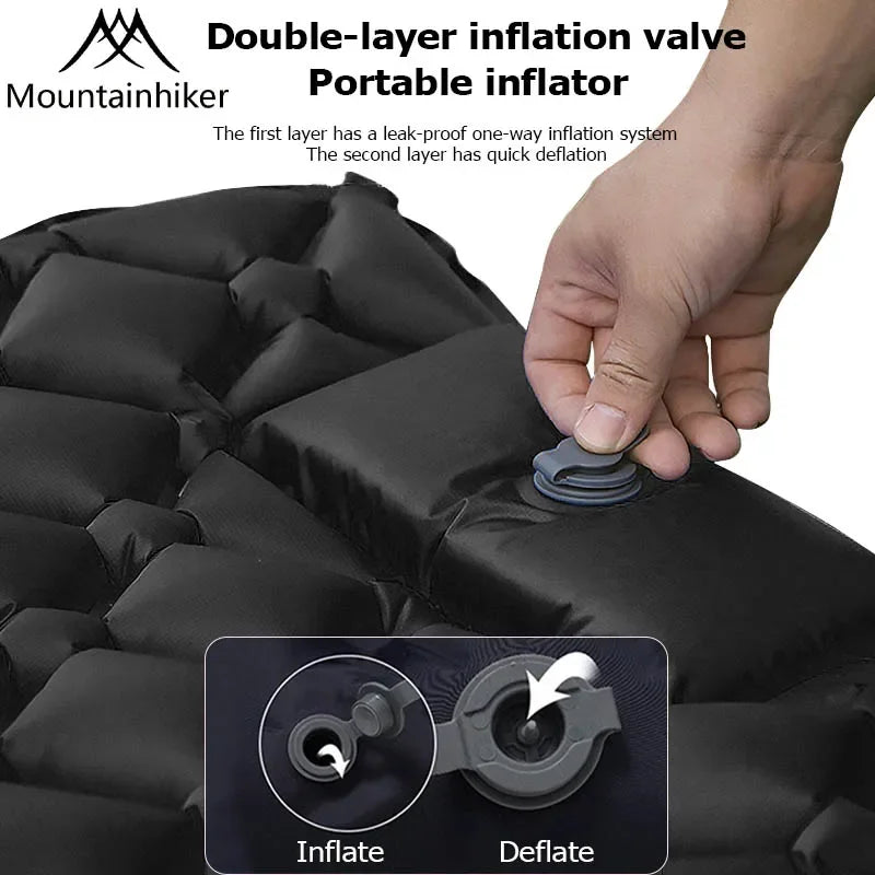 Mountainhiker Ultralight Self-inflating Air Mattress Thicken Sleeping Pad Inflatable Beach Picnic Mat Camping Tent Air Cushion