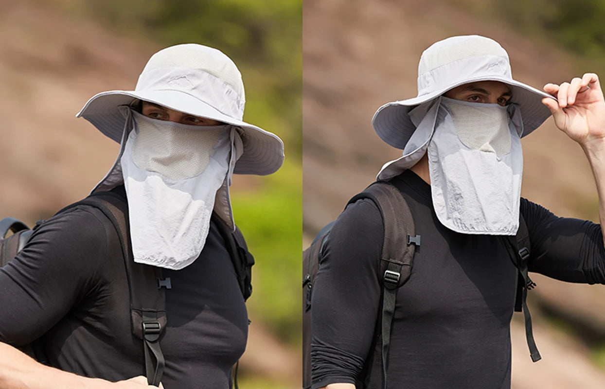 Fisherman's hat, male/womans sun hat, summer outdoor quick drying sun hat, fishing breathable sun hat, female face mask hat
