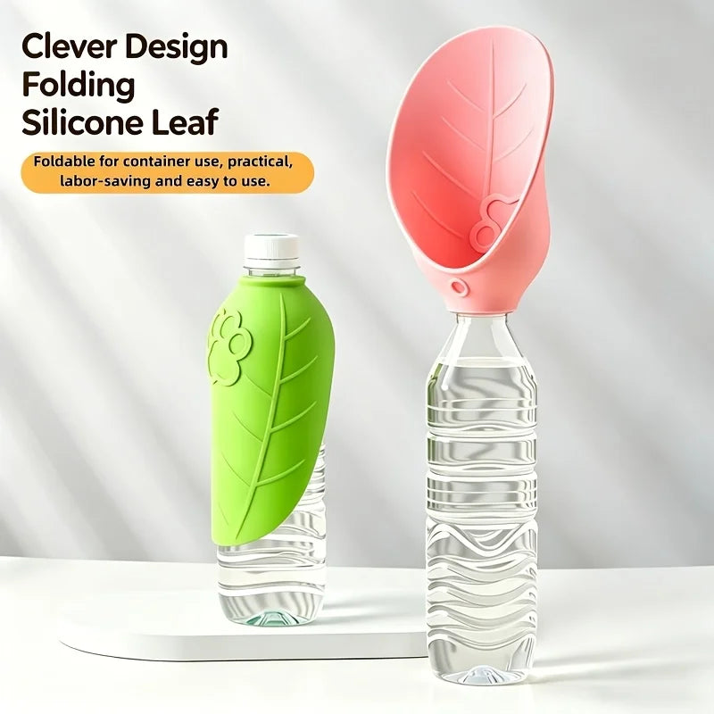 2pc Outdoor Water Drinking Tool for Walking Dogs! Can be paired with mineral water bottles. Food grade silicone for daily walks.