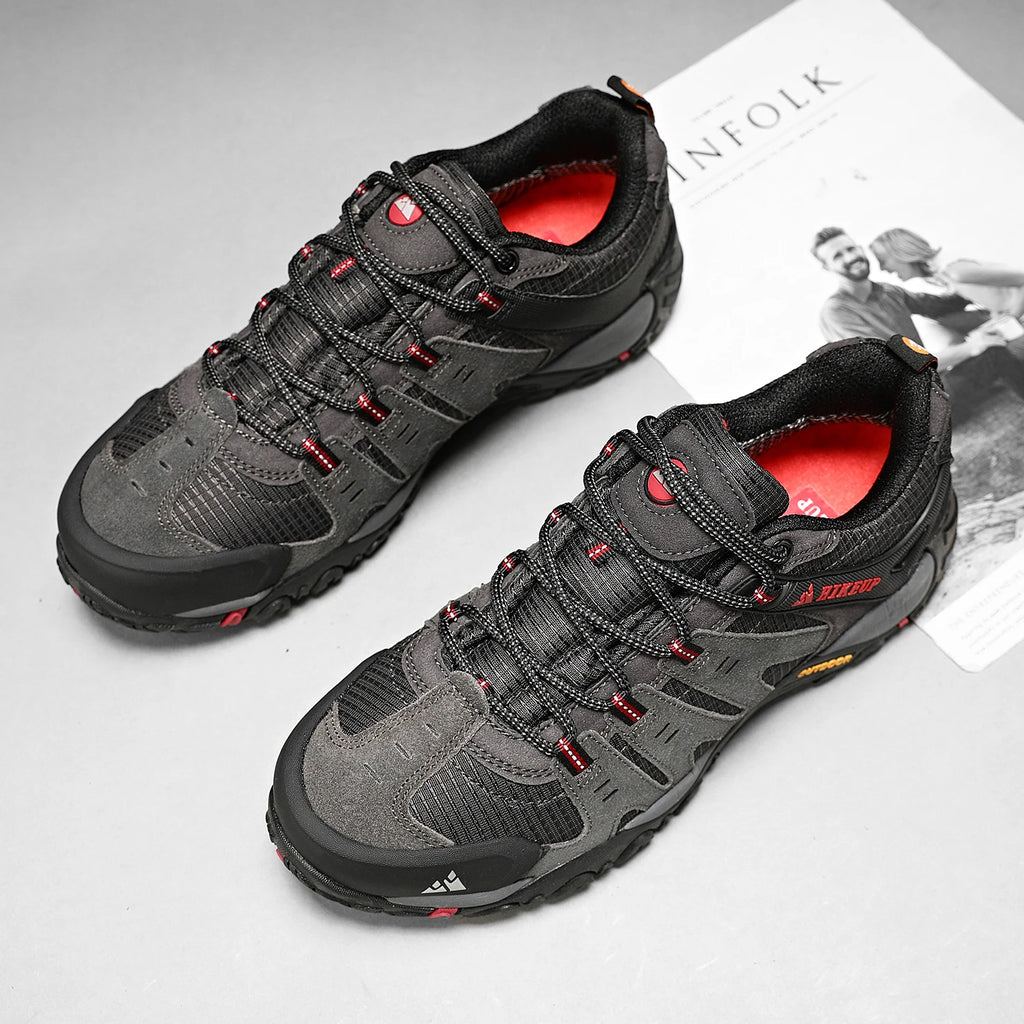 Men's Hiking Shoes Suede Leather Outdoor Shoes Wear-resistant Men Trekking Walking Hunting Tactical Sneakers