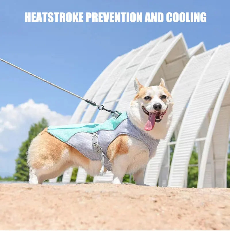 Summer cool cool down Gear for Dogs, Dog Cooling Vest UV Sun Protection - Lightweight,Dog Anxiety Relief Vest During Hot Days