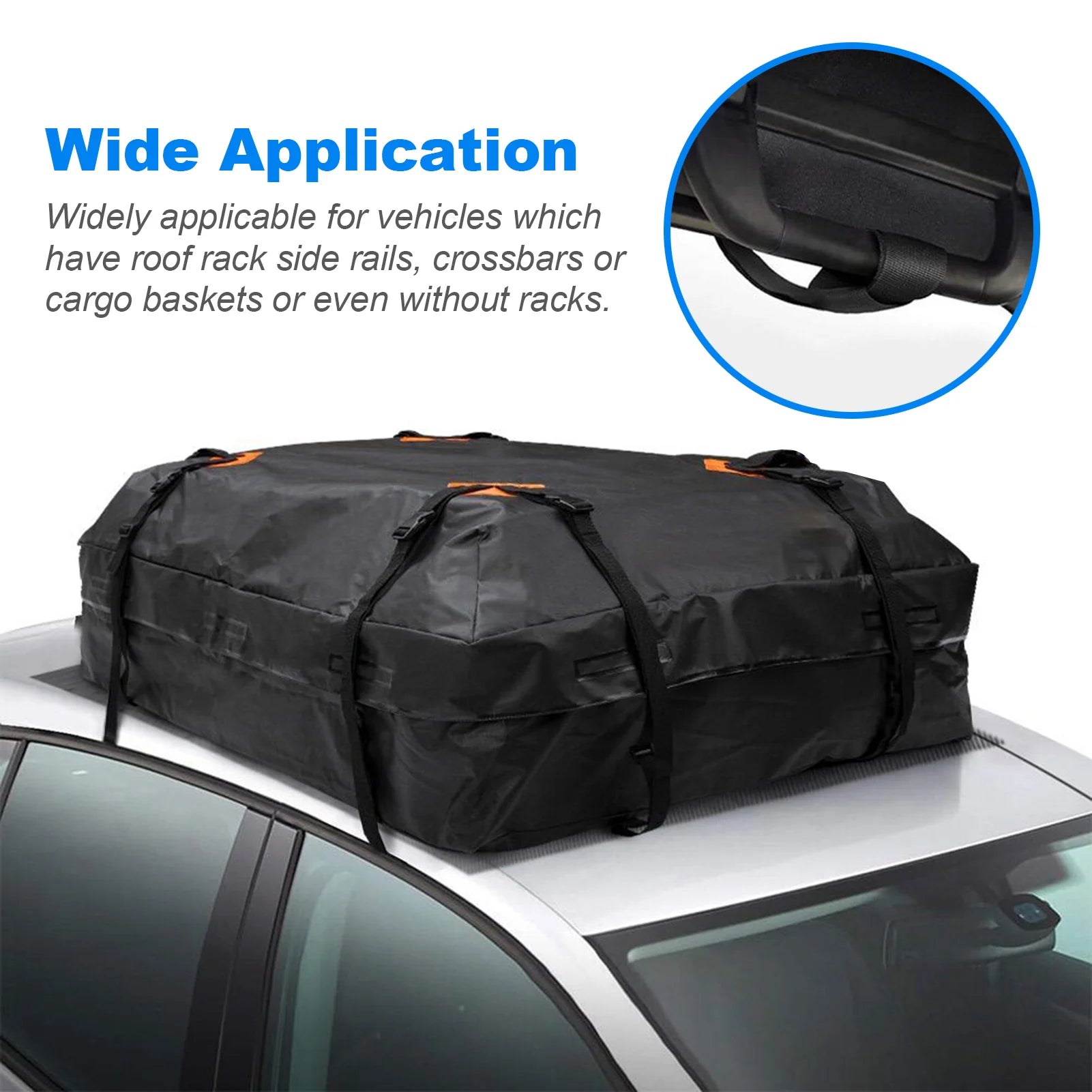 Universal Car 425L Cargo Bag 420D Waterproof Roof Cargo Carrier Luggage Bag Storage Cube Bag for Travel Camping Luggage Bags