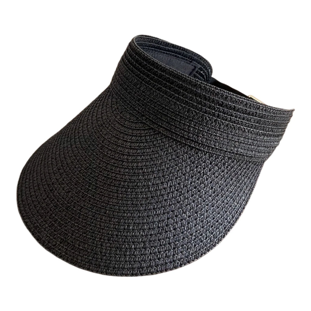 Sunshade Fishing Hat For Men And Women Trendy Grass Woven Hollow Roof Wide Eave Hat Outdoor Camping Fishing Hiking Sun Hat
