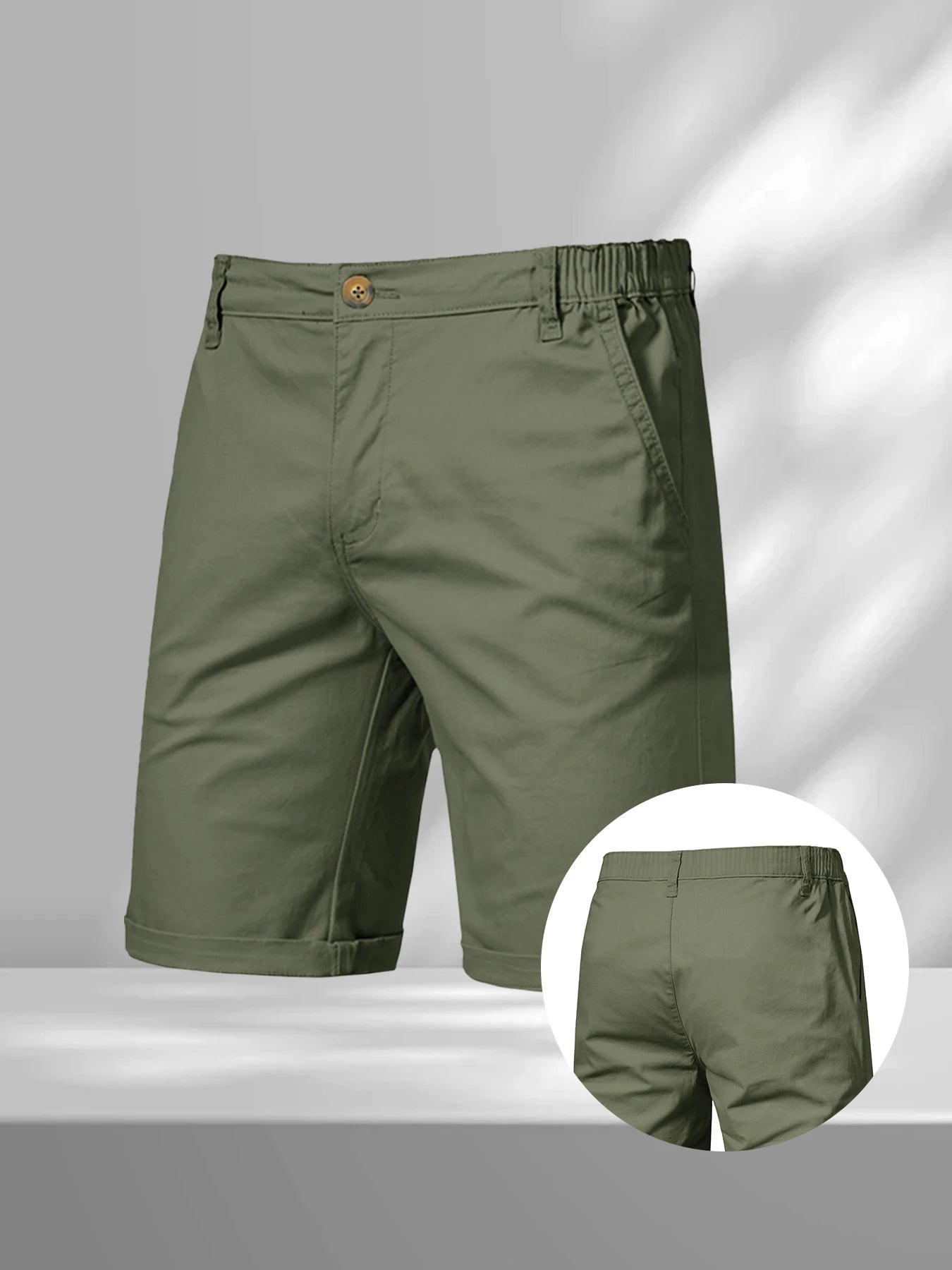 Summer Casual Cargo Shorts Men's Jogging Climbing Sports Short Elastic Waist Solid Color Male Jogger Work Hiking Shorts
