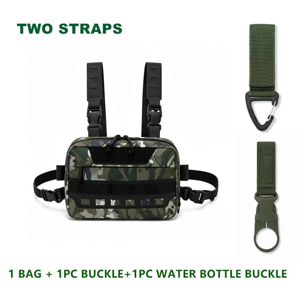 Chest Bag Fishing Waist Bag Fishing Quick Access Lure Fishing Bag Outdoor MOLLE Tackle Bag for Hiking Camping Cycling