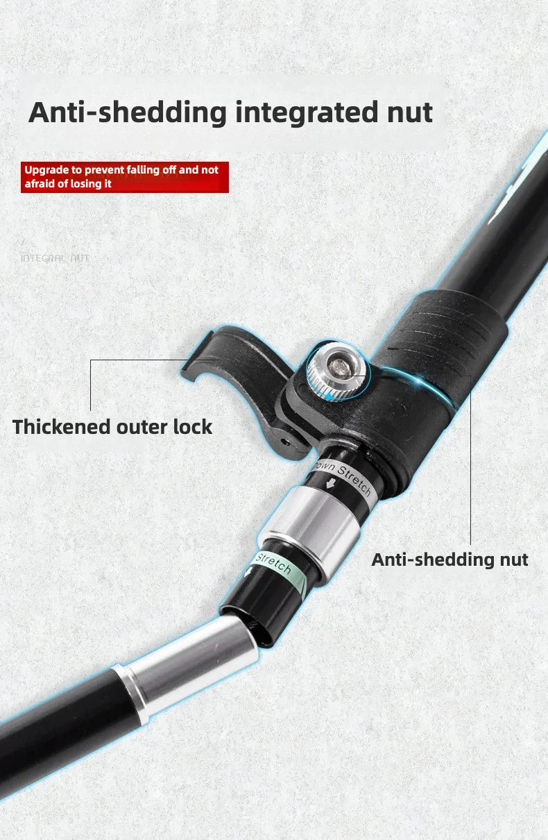 Ultra-Lightweight Aluminum Alloy Folding Hiking Stick Short Retractable Outdoor Hand Walking Stick for Camping And Travel