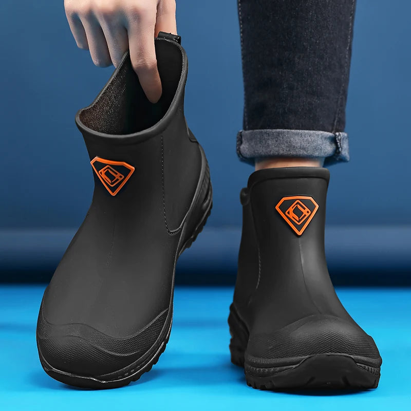 Men's & Woman's Rain Boots Outdoor Wear-Resistant Mountaineering Fishing Non-Slip Short-Tube Waterproof Water Shoes Rain Boots