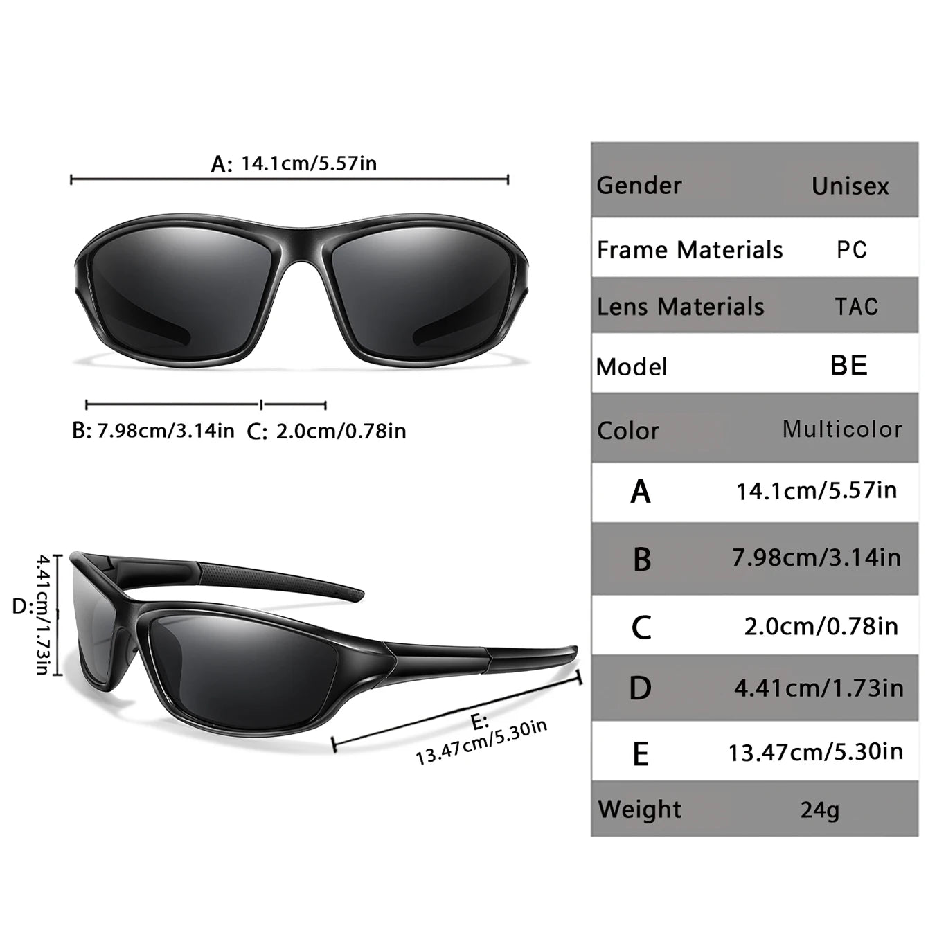 Polarized Fishing Sunglasses Men And Women Sports Colorful Glasses with UV protection for Outdoor Running, Hiking, Cycling