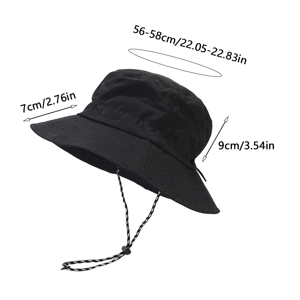 Foldable Fisherman's Hat Lightweight Quick-Drying Unisex Large Brim for Breathable Sun Protection for Outdoor Hiking Fishing