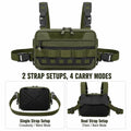 Chest Bag Fishing Waist Bag Fishing Quick Access Lure Fishing Bag Outdoor MOLLE Tackle Bag for Hiking Camping Cycling