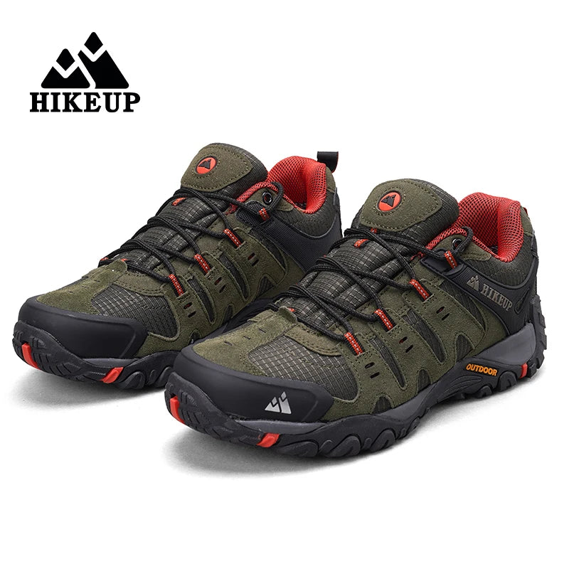 Men's Hiking Shoes Suede Leather Outdoor Shoes Wear-resistant Men Trekking Walking Hunting Tactical Sneakers