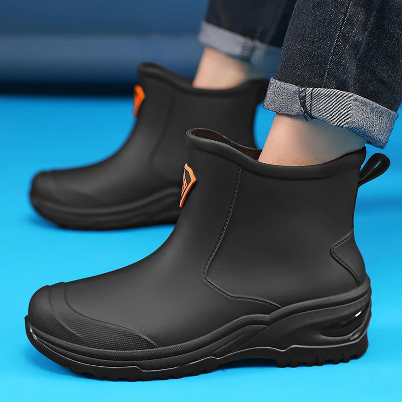 Men's & Woman's Rain Boots Outdoor Wear-Resistant Mountaineering Fishing Non-Slip Short-Tube Waterproof Water Shoes Rain Boots