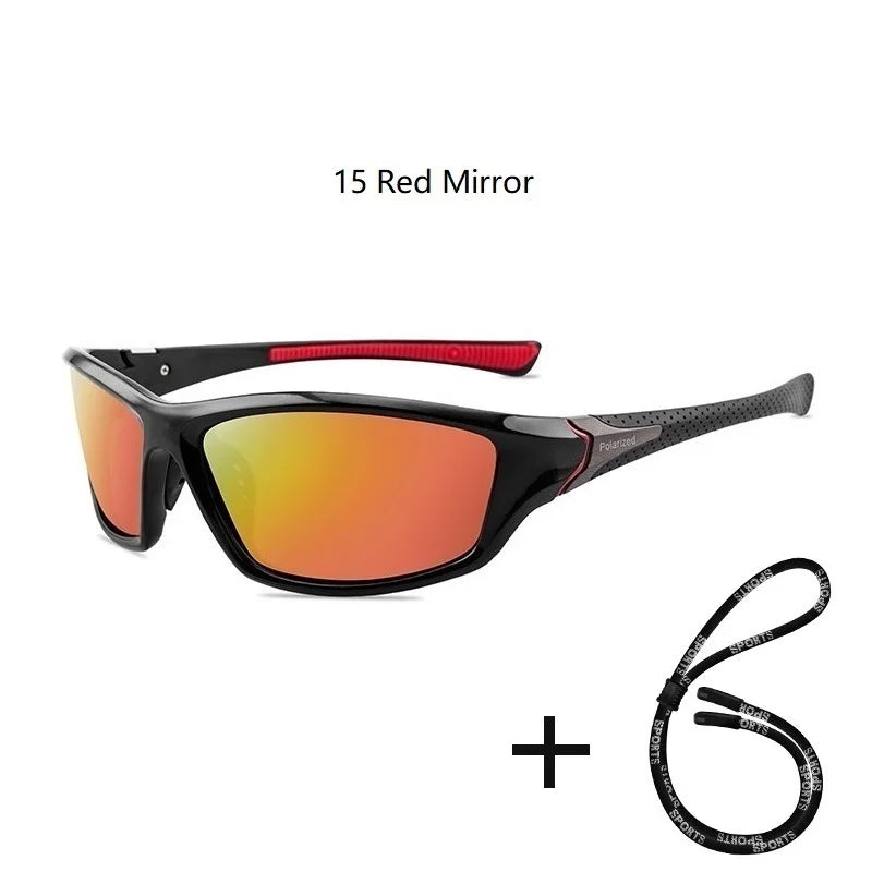 Men's Polarized Fishing Sunglasses With Glasses Chain For Men Women Driving Hiking Sun Glasses Fishing Eyewear