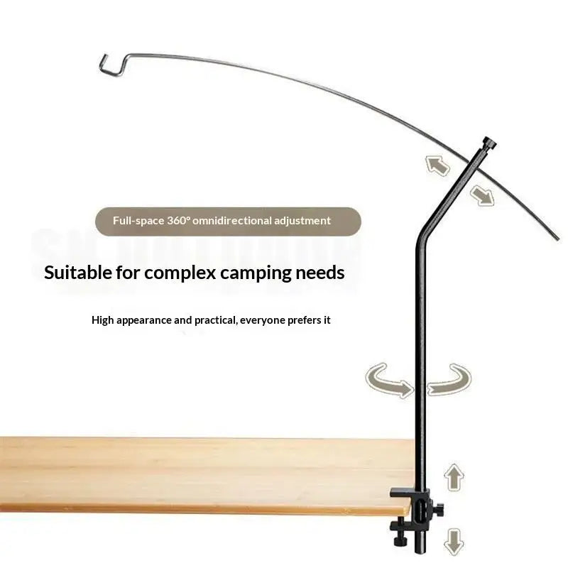 Camping Lamp Hanging Rack Aluminum Alloy Detachable Lantern Stand Table Lantern Hanger For Picnic Fishing Outdoor Lighting