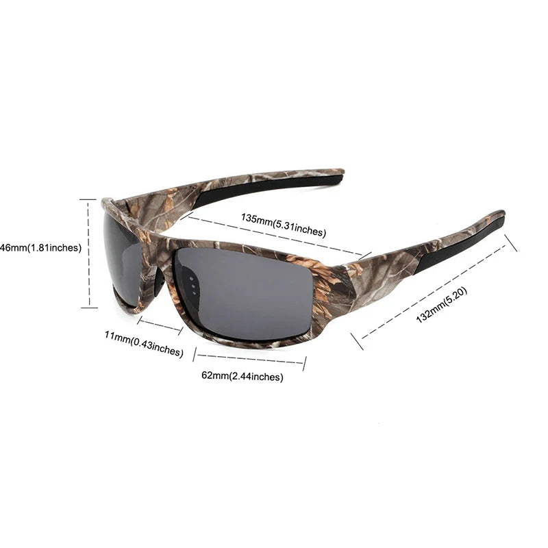 Camouflage Polarized Fishing Glasses Men Women Cycling Hiking Driving Sunglasses Outdoor Sport Eyewear Camo Riding Windproof