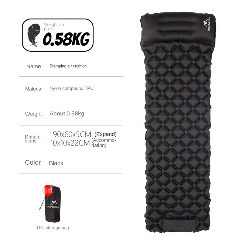 Mountainhiker Ultralight Self-inflating Air Mattress Thicken Sleeping Pad Inflatable Beach Picnic Mat Camping Tent Air Cushion