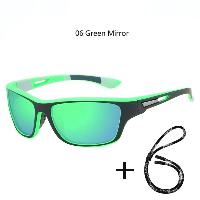 Men's Polarized Fishing Sunglasses With Glasses Chain For Men Women Driving Hiking Sun Glasses Fishing Eyewear