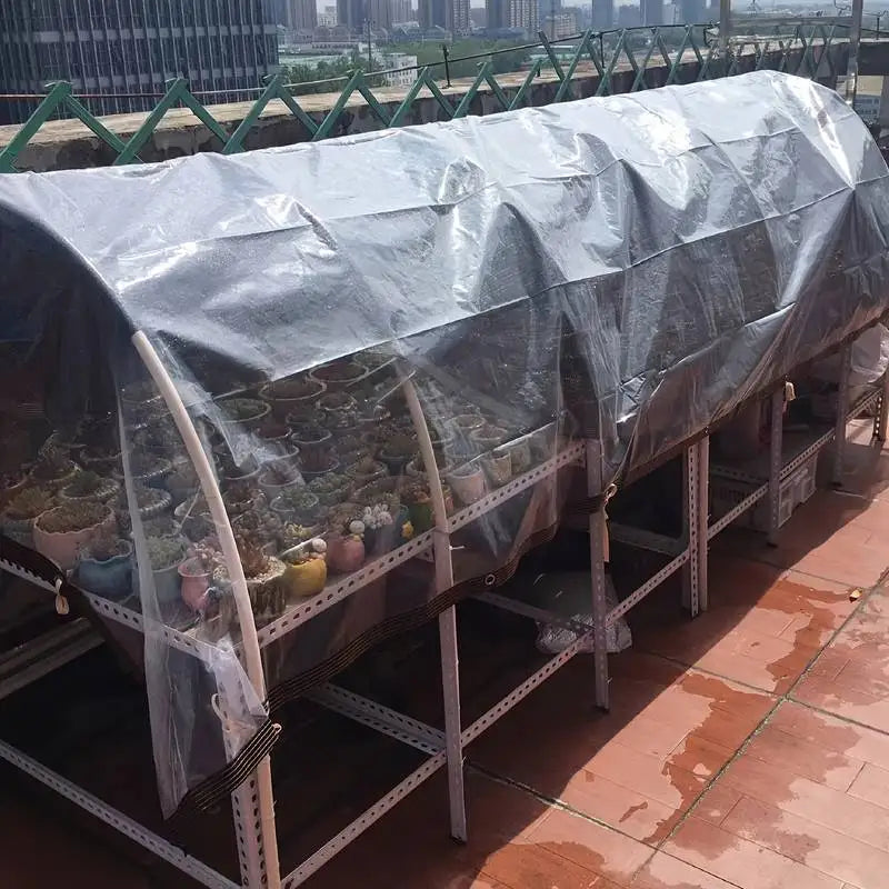 Transparent Tarpaulin 2*7 8 9 3x5x4*6 10 Waterproof Rainproof Tarp Large Cover Greenhouse Camping Garden Plant Sunroom Patio