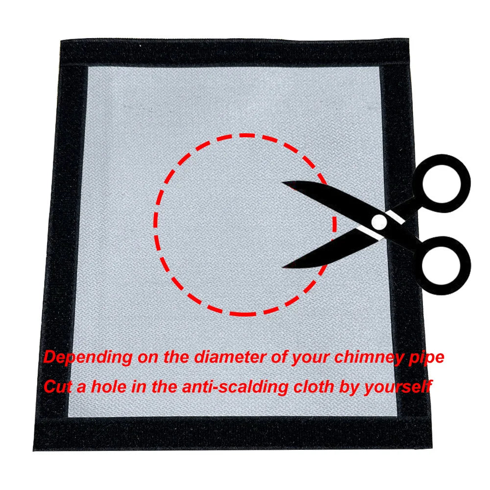 Hot Tent Stove Jack / Fire Resistant Anti-Scald / Fire Stove Pipe Vent Pipe Protect Ring Winter Camping Teepee Tipi Accessory