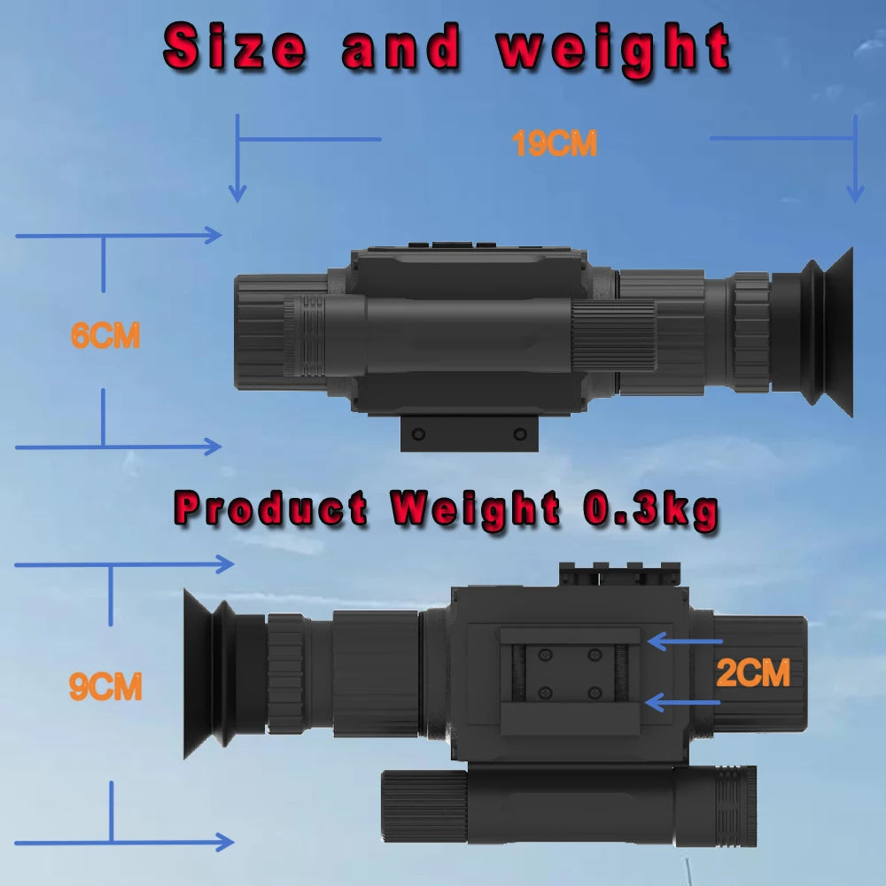 Hunting sight 1.4-inch screen, camera/video, COMS imaging, optical technology 5x magnification, visible up to 400 meters