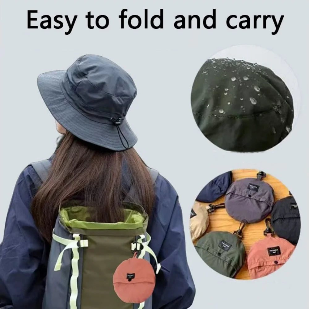 Foldable Fisherman's Hat Lightweight Quick-Drying Unisex Large Brim for Breathable Sun Protection for Outdoor Hiking Fishing