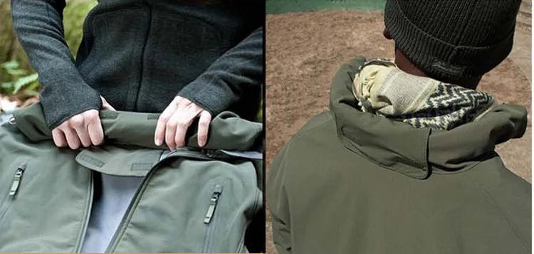 New Fishing Outdoor Jackets Suit Men's Winter Warm Plus Velvet Soft Shell Pants Fishing Ski Mountaineering Clothing Cold Fleece