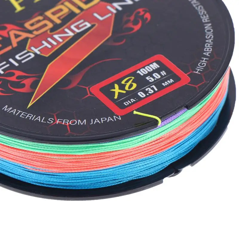 8 Strands 100M PE Braided Fishing Line Multifilament Fishing Lines Sea Wire Fly Carp Braided Line Smooth Carp Fishing Line