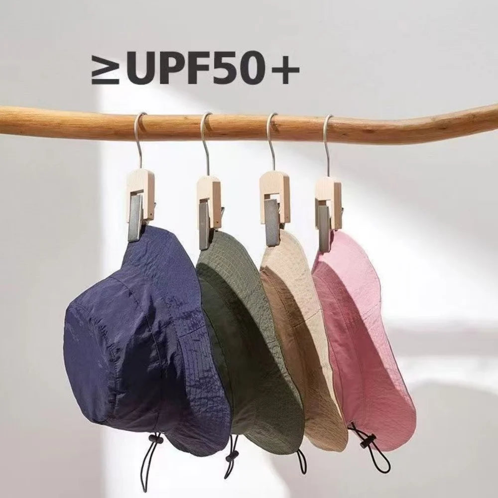 Foldable Fisherman's Hat Lightweight Quick-Drying Unisex Large Brim for Breathable Sun Protection for Outdoor Hiking Fishing