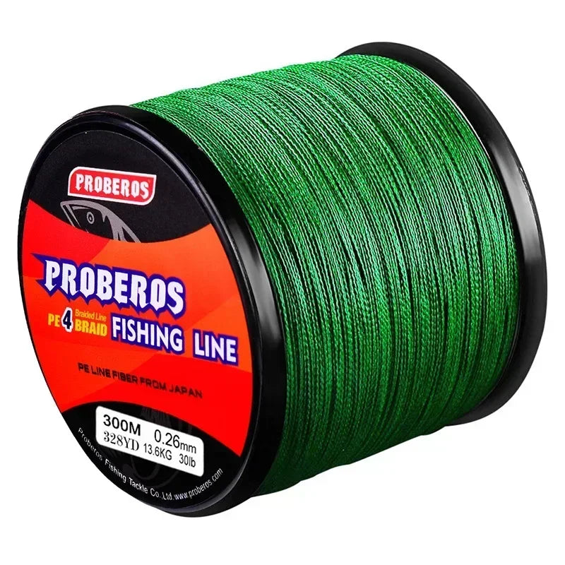Fishing Line 300M, Durable Dyneema Material, Grey/Yellow/Blue/Green/Red, for Sea Fishing and Rock Fishing Main Line