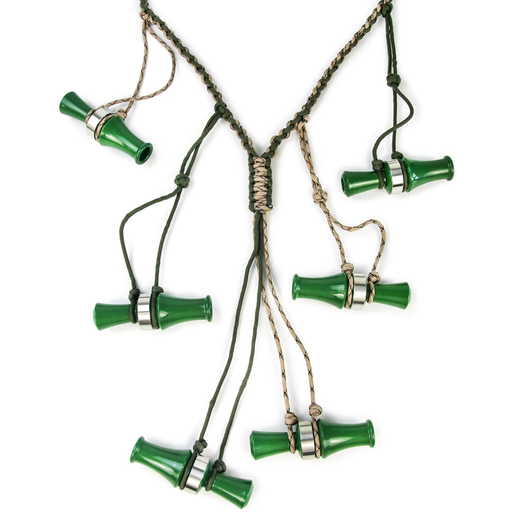Hunting Decoy Rope Duck Call Lanyard Cord Hunter Game Adjustable 12 Rings Braided Whistle Bird Collar Sling Hunting Supplies New