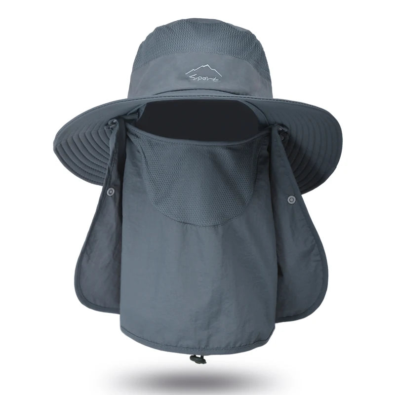 Fisherman's hat, male/womans sun hat, summer outdoor quick drying sun hat, fishing breathable sun hat, female face mask hat