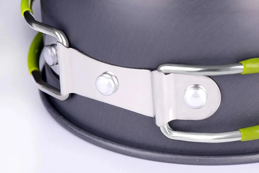 Ultralight Camping Cookware Mess Kit Camping Pot Set Outdoor Cooking Tableware for Hiking Trekking Picnic Fishing Mountaineering
