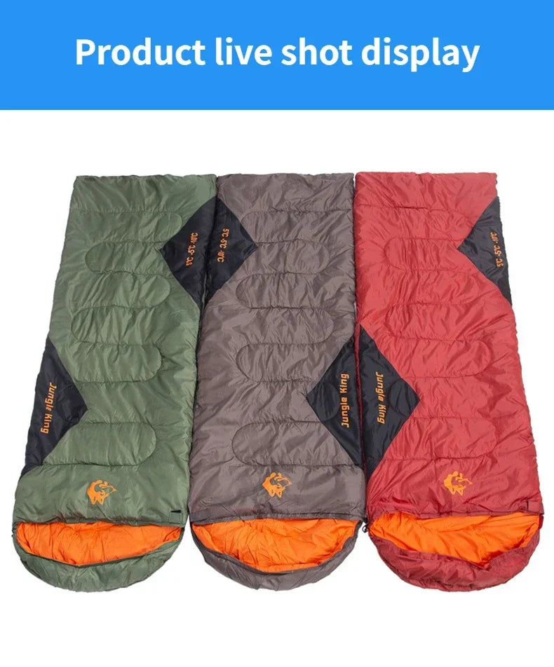 MOUNTAINHIKER JUNGLEKING Camping Sleeping Bag Ultralight Waterproof 4 Season Warm Envelope Sleeping Bags for Outdoor Hiking