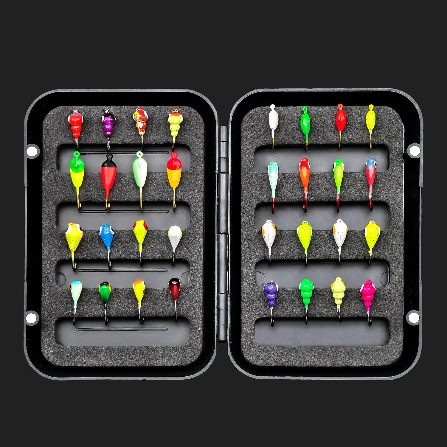 ANFS Ice Fishing Lures Ice Fishing Jigs Ice Fishing Gear Hard Fishing Lures and Jigs Walleye Ice Fishing Kit 8pcs/32pcs