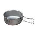 Titanium Camping Cookware Set Ultralight Pot Pan Bowl with Handle for Backpacking Hiking Outdoor Picnic Cooking Utensils