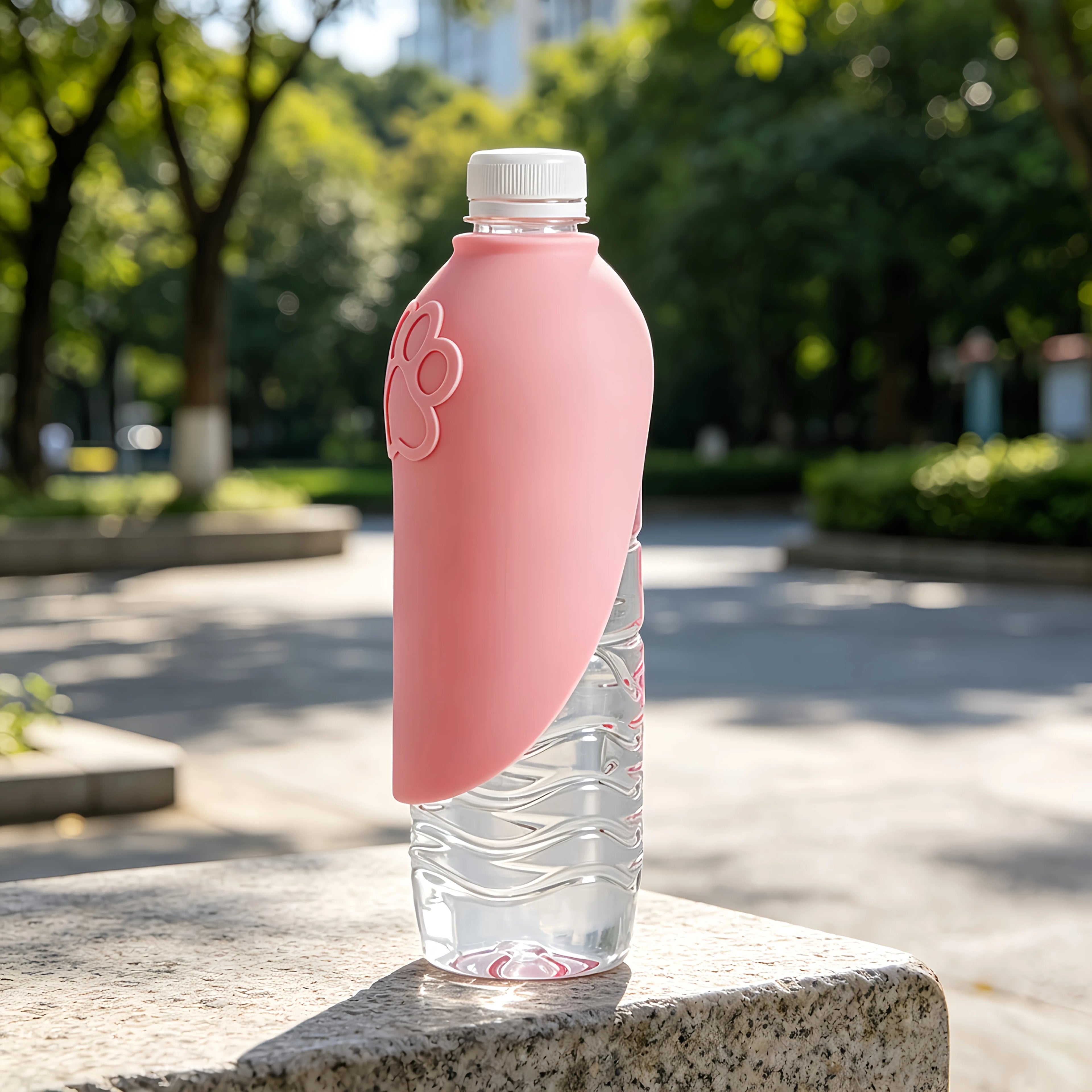 2pc Outdoor Water Drinking Tool for Walking Dogs! Can be paired with mineral water bottles. Food grade silicone for daily walks.