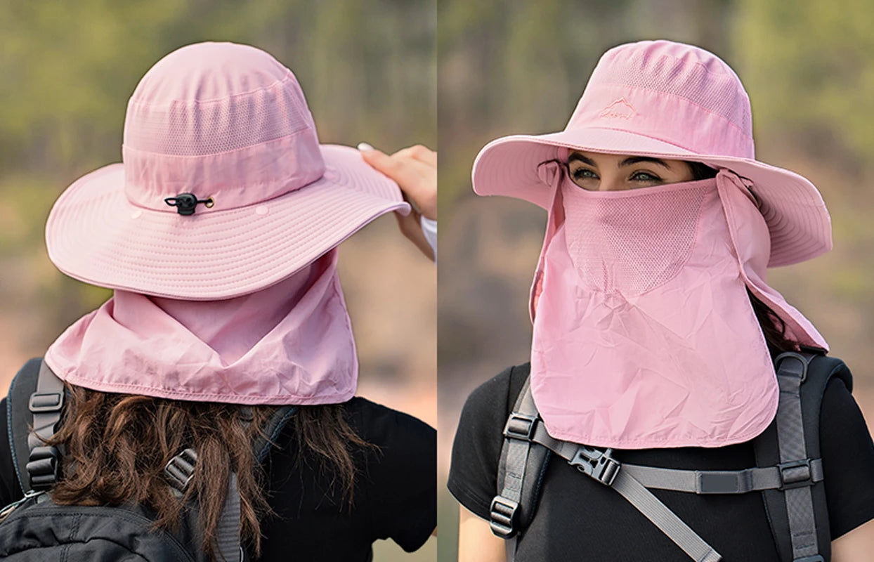 Fisherman's hat, male/womans sun hat, summer outdoor quick drying sun hat, fishing breathable sun hat, female face mask hat