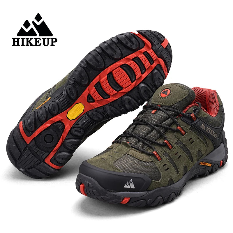 Men's Hiking Shoes Suede Leather Outdoor Shoes Wear-resistant Men Trekking Walking Hunting Tactical Sneakers