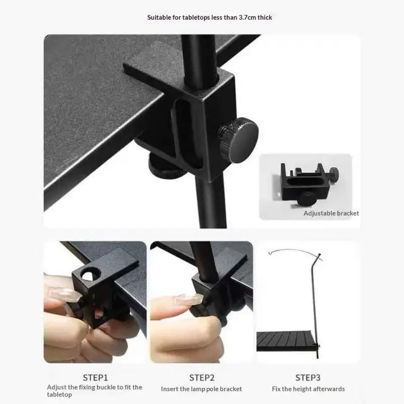 Camping Lamp Hanging Rack Aluminum Alloy Detachable Lantern Stand Table Lantern Hanger For Picnic Fishing Outdoor Lighting