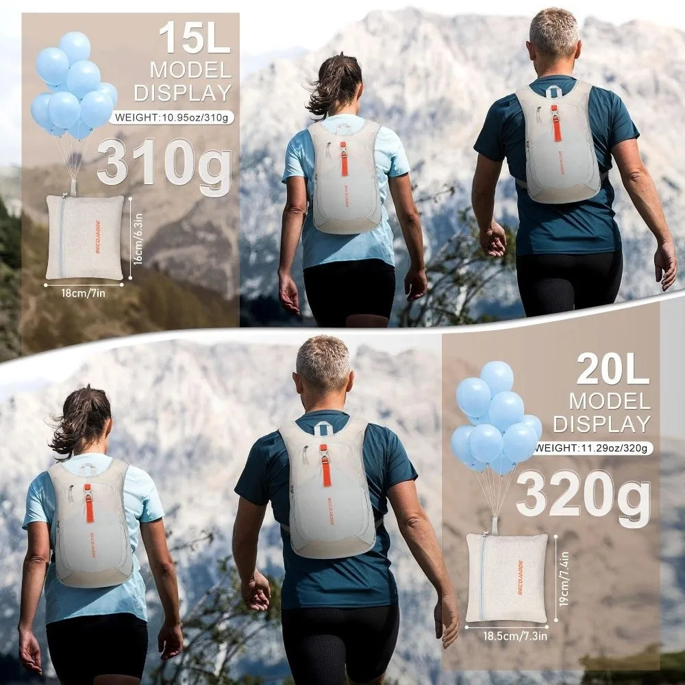 High Quality 15L Hiking Backpack Lightweight Multiple Pockets Small Backpack Foldable Compact Ultralight Hiking Daypack Hiking