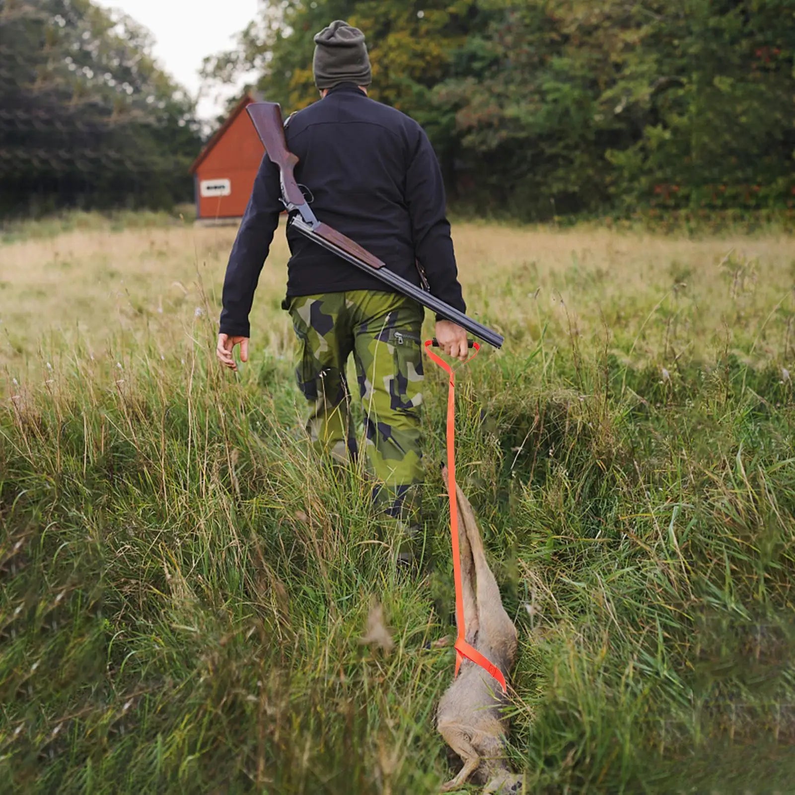 Deer Drag MultiPurpose Folding Pulling Strap Deer Hunting Gear For Field Dressing Tools Heavy Boxes Luggage Wild Boar Trees Goat
