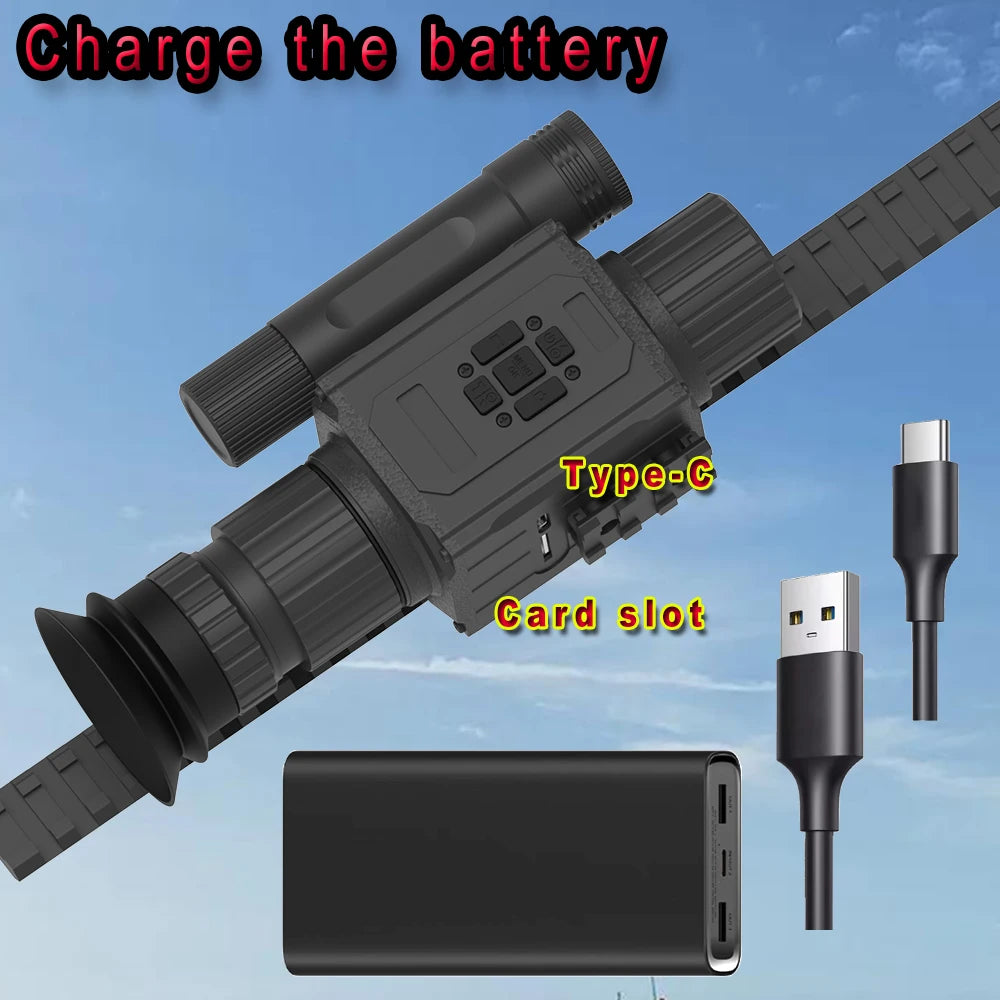 Hunting sight 1.4-inch screen, camera/video, COMS imaging, optical technology 5x magnification, visible up to 400 meters