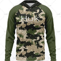Summer Fishing Shirts HUK Long Sleeve Hooded Fishing Clothing Men's Upf 50+ Jerseys Breathabble Fishing T-shirts Camisa De Pesca