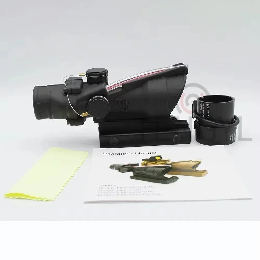 Hunting  4x32 Fiber Illuminated Red Chevron Scope with Killflash and Embossed Logo Rifle Scope Ar 15