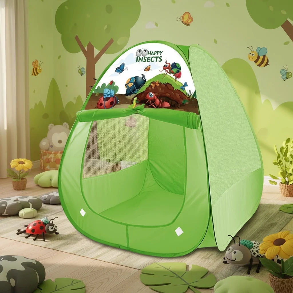 Fun Triangular Tent, Children's Play Tent, Colorful Playhouse for Kids, Foldable, No Assembly Required, Portable Outdoor Party Tent, Ideal Holiday Gift and Beach Toy for Kids, Halloween and Christmas Gift, Accessories Not Inc