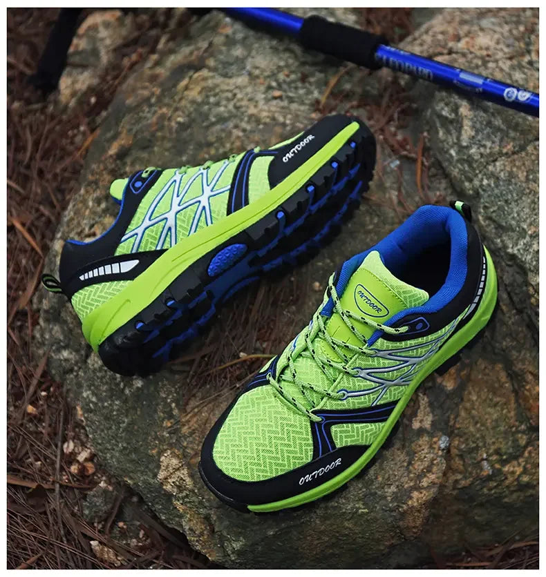 Men's Outdoor Hiking Boots Lightweight Running Shoes Anti Slip and Wear-resistant Rubber Soles Mesh Breathable Sports Shoes 2025
