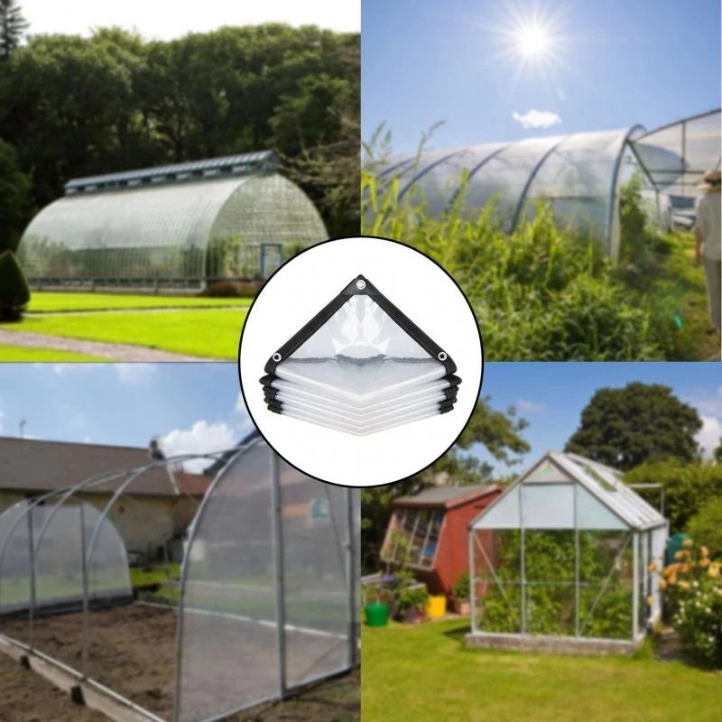 Transparent Tarpaulin 2*7 8 9 3x5x4*6 10 Waterproof Rainproof Tarp Large Cover Greenhouse Camping Garden Plant Sunroom Patio